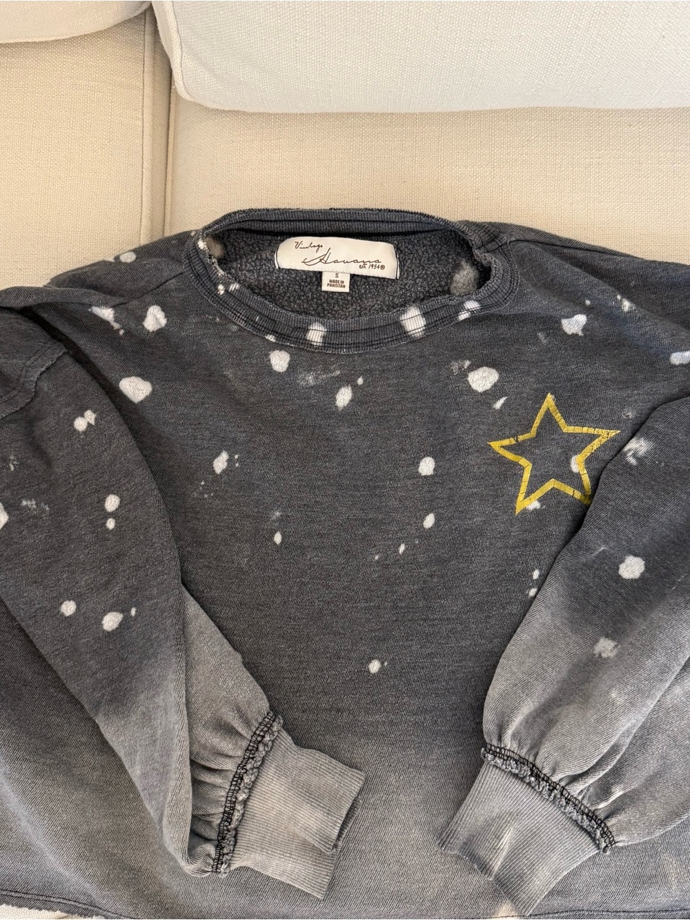 Vintage Havana Charcoal sweatsuit with Yellow Star